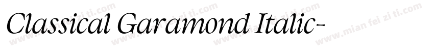 Classical Garamond Italic字体转换